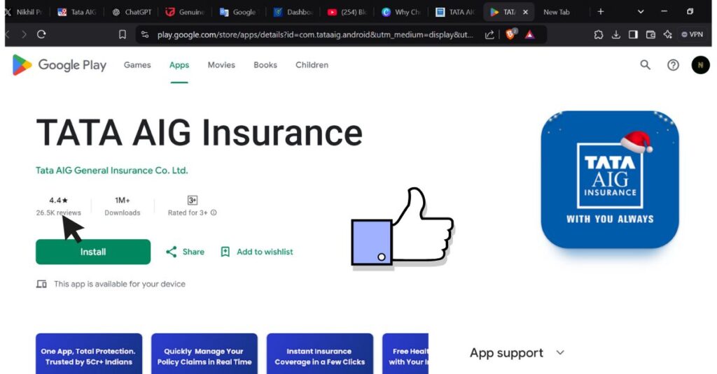 TATA AIG Insurance App review