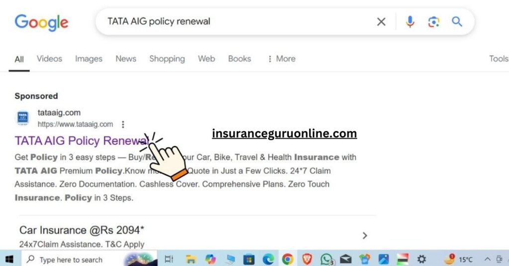 TATA AIG Car Policy Renewal Process